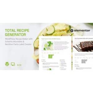 Total Recipe Generator WordPress Recipe Maker with Schema and Nutrition Facts (Elementor addon)