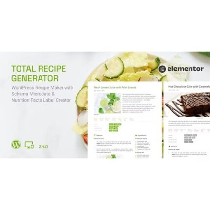 Total Recipe Generator - WordPress Recipe Maker with Schema and Nutrition Facts (Elementor addon)