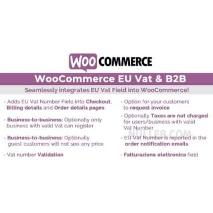 Woocommerce eu vat & b2b