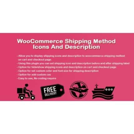 WooCommerce Shipping Icons And Description