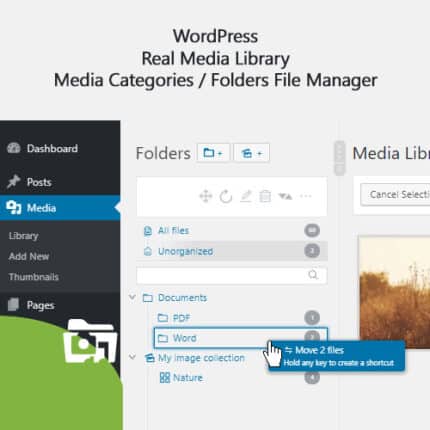 WordPress Real Media Library – Media Categories / Folders File Manager