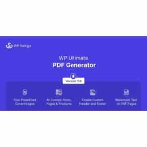 Wp ultimate pdf generator: create, generate & customise pdf for live wordpress pages