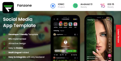 2 app template video creating app social media app fanzone codermarket.png