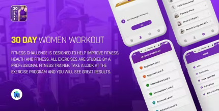 30 days home workout plan flat stomach workout full android application .png