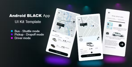 3bit black android app ui kit codermarket.png
