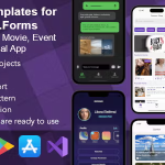 4 app ui templates for xamarin forms e commerce movie event social .png