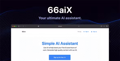 66aix ai content chat bot images generator speech to text saas .png
