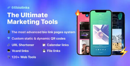 66biolinks bio links url shortener qr codes web tools saas codermarket.jpg