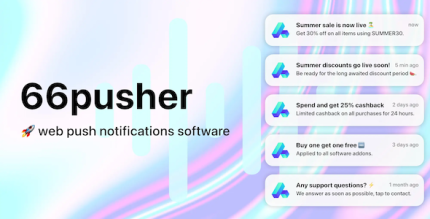 66pusher web push notifications codermarket.png