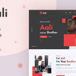 Aali personal portfolio wordpress theme codermarket.png