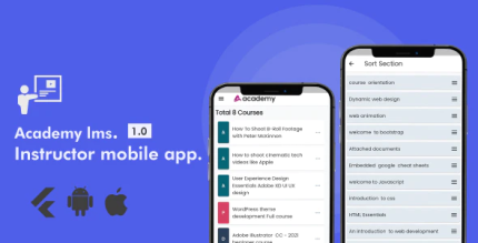 Academy lms instructor mobile app flutter ios android codermarket.png