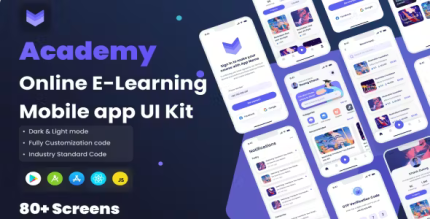 Academy online e learning app react native cli ui kit codermarket.png