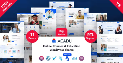 Acadu online courses education wordpress theme rtl codermarket.png