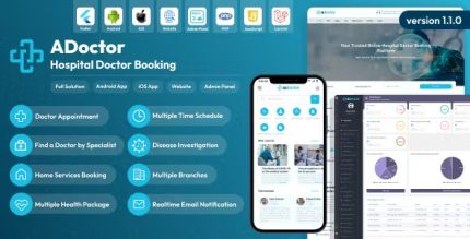 Adoctor hospital doctor booking android and ios app website admin panel.jpg