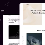 Adova creative portfolio wordpress theme codermarket.png