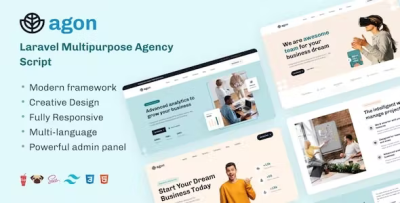 Agon laravel multipurpose agency script codermarket.png