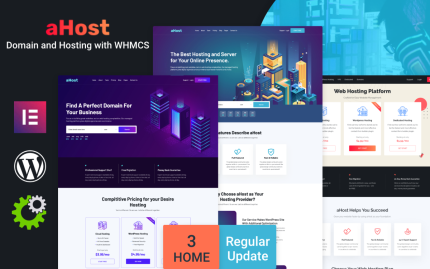 Ahost domain and hosting theme with whmcs support wordpress theme.png