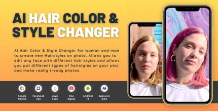 Ai hair color style changer with admob ads android codermarket.jpeg