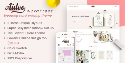 Aidoo wedding card woocommerce theme codermarket.png