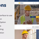Akons building and construction website cms codermarket.png