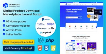 Alasmart digital product download marketplace laravel script codermarket.jpg