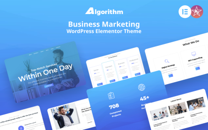 Algorithm business marketing wordpress elementor theme.png