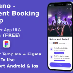 All event booking app ui kit flutter figma free eveno codermarket.png