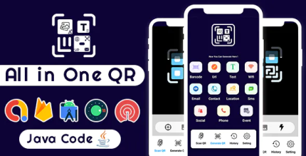 All in one qr barcode scanner generator admob onesignal push notification.png