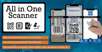 All in one scanner qr code barcode document signature android app .png
