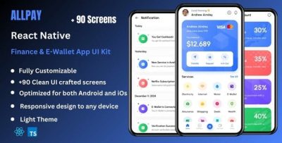 Allpay finance banking e wallet react native expo app ui kit codermarket.jpeg