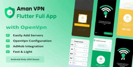 Aman vpn flutter full app android version codermarket.png