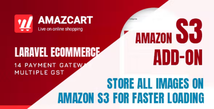 Amazon s3 add on amazcart laravel ecommerce system cms codermarket.png
