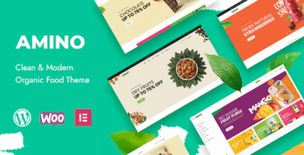 Amino organic food wordpress theme codermarket.png