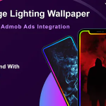 Android edge lighting wallpaper digital clocks wallpaper android 11 .png