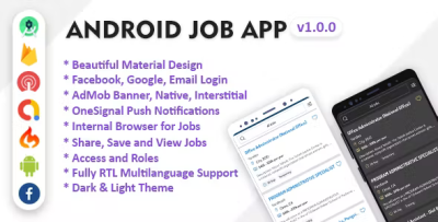 Android job app with facebook and google login codermarket.png