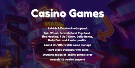 Android multi casino game spin wheel slot machine scratch card flip card.png