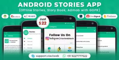 Android stories app offline stories story book admob with gdpr codermarket.png