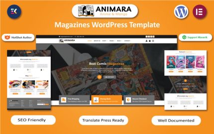Animara anime manga magazines wordpress elementor template.jpg