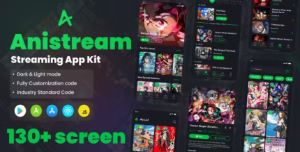 Anistream streaming react native cli ui kit codermarket.png