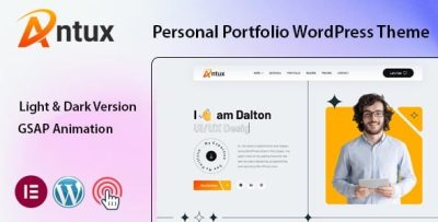 Antux personal portfolio wordpress theme codermarket.jpg