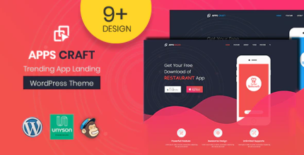 Apps craft app landing page wordpress theme codermarket.png