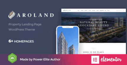 Aroland single property landing page wordpress theme codermarket.png