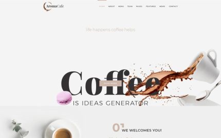 Aromacafe coffee shop wordpress elementor theme.jpg