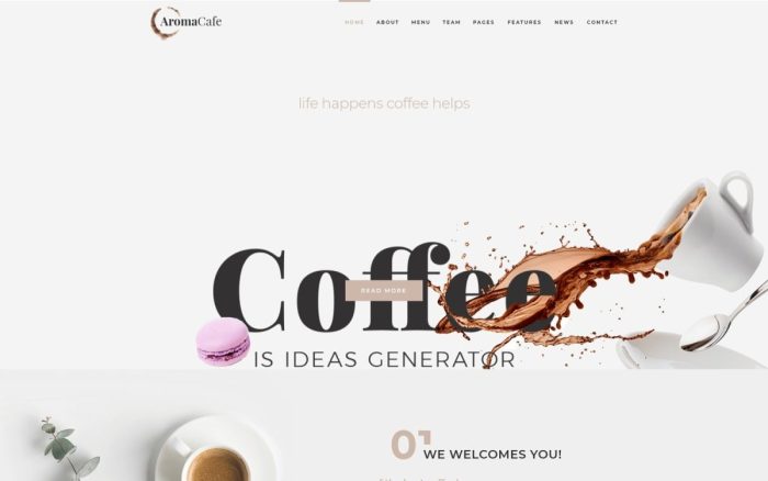 Aromacafe coffee shop wordpress elementor theme.jpg