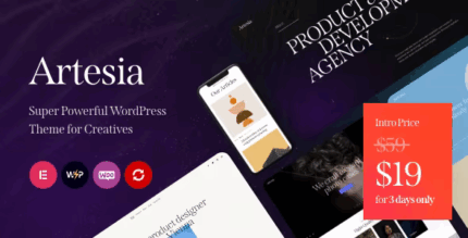 Artesia wordpress theme for creatives codermarket.png