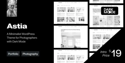 Astia minimal portfolio wordpress theme for photographers codermarket.png
