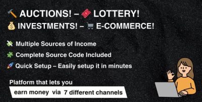 Auctions lottery raffle e commerce investment complete source code.jpg