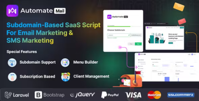 Automatemail subdomain based saas script for email marketing sms.png