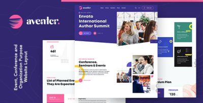 Aventer conferences events wordpress theme codermarket.png
