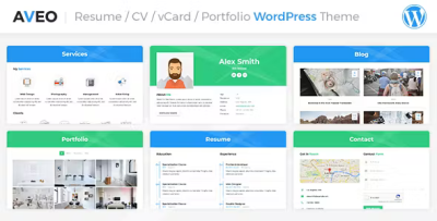 Aveo wordpress cv resume theme codermarket.png
